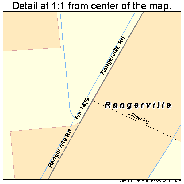 Rangerville, Texas road map detail