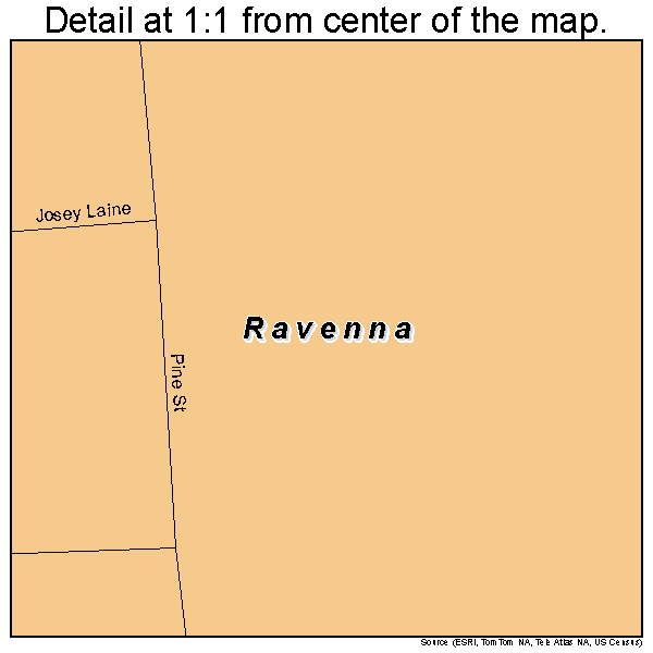 Ravenna, Texas road map detail