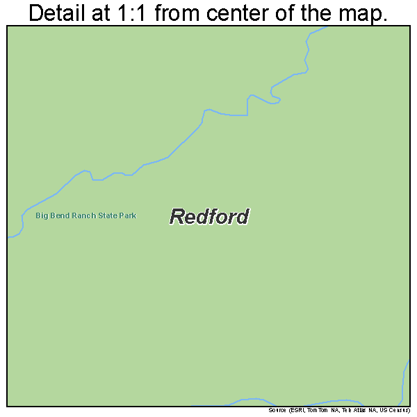 Redford, Texas road map detail