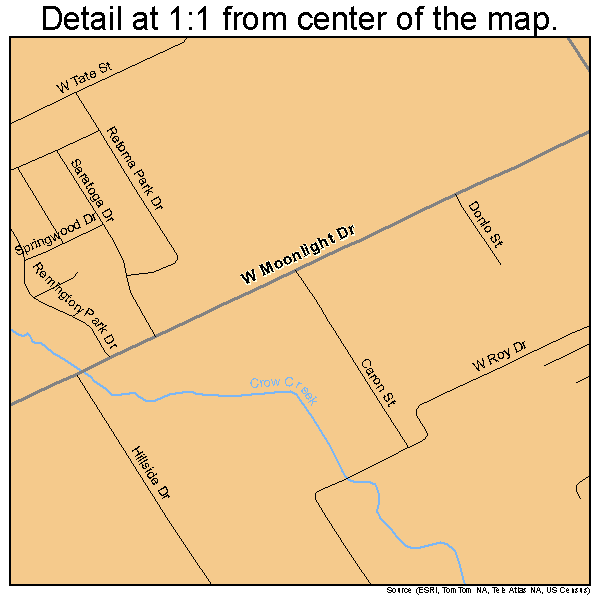 Robinson, Texas road map detail