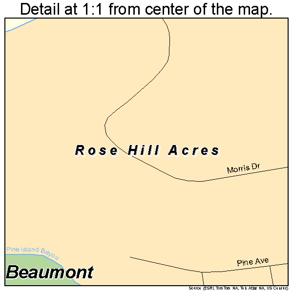 Rose Hill Acres, Texas road map detail