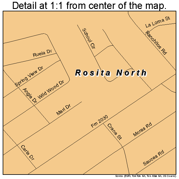 Rosita North, Texas road map detail