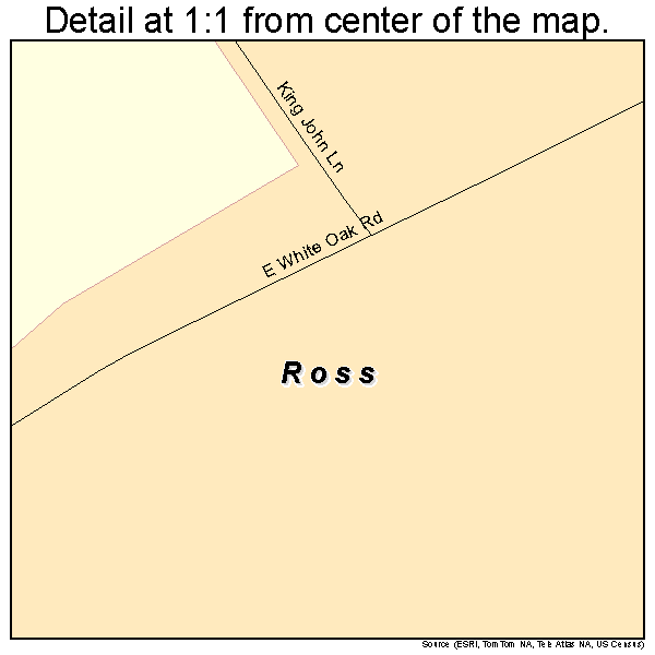 Ross, Texas road map detail