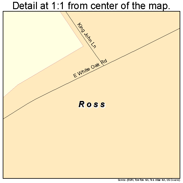 Ross Texas Street Map 4863380