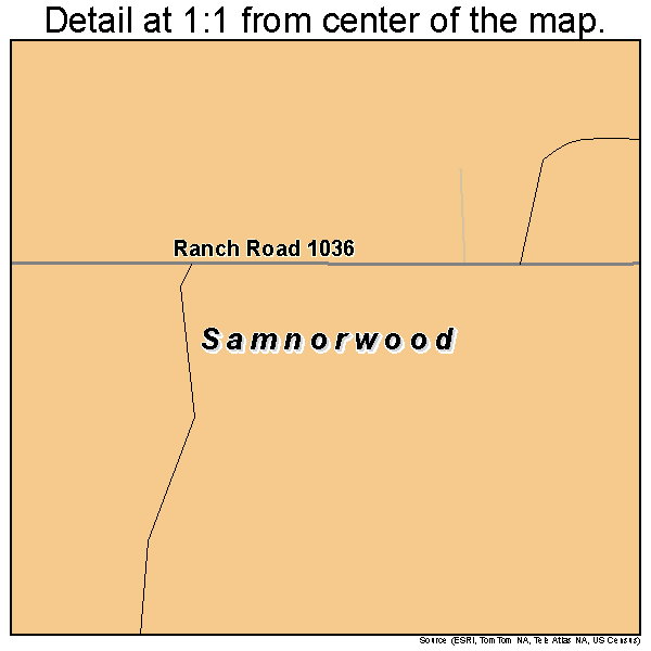 Samnorwood, Texas road map detail