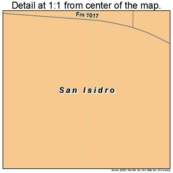 San Isidro, Texas road map detail