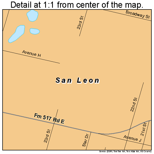San Leon, Texas road map detail