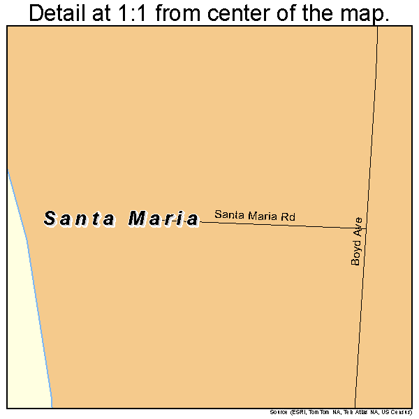 Santa Maria, Texas road map detail