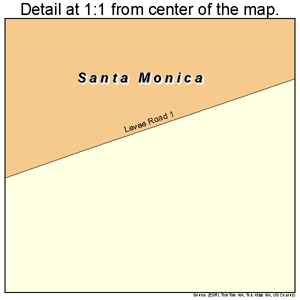 Santa Monica, Texas road map detail