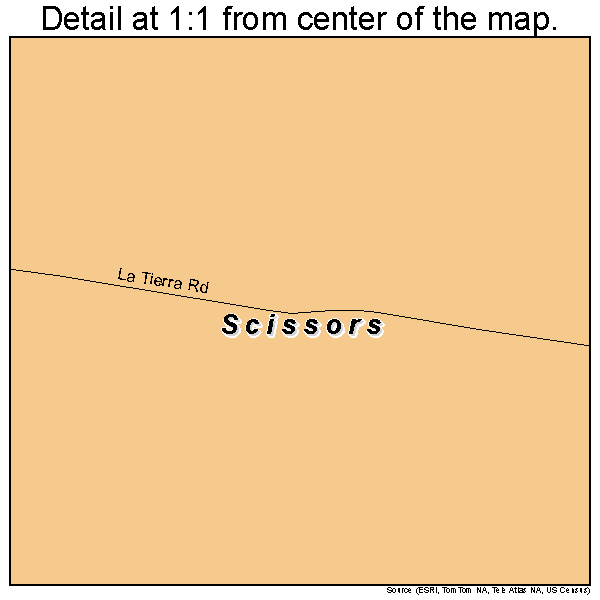 Scissors, Texas road map detail