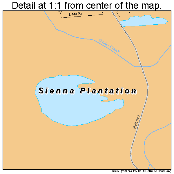 Sienna Plantation, Texas road map detail