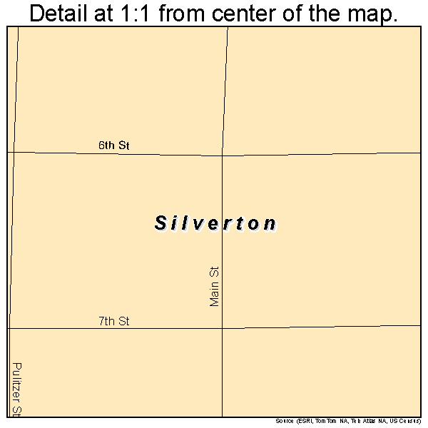 Silverton, Texas road map detail