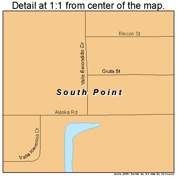 South Point, Texas road map detail