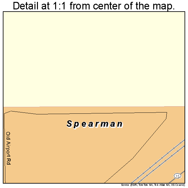 Spearman, Texas road map detail