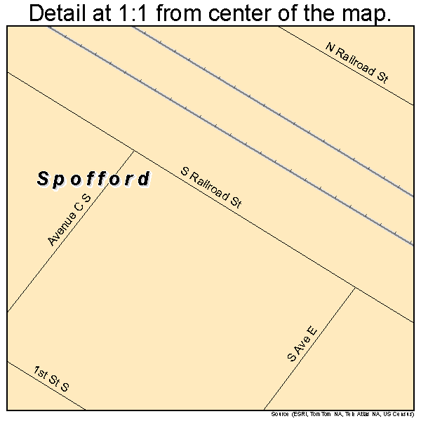 Spofford, Texas road map detail