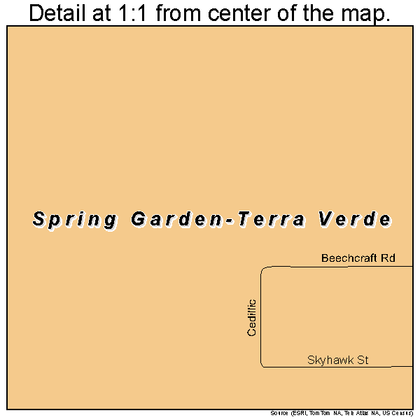 Spring Garden-Terra Verde, Texas road map detail