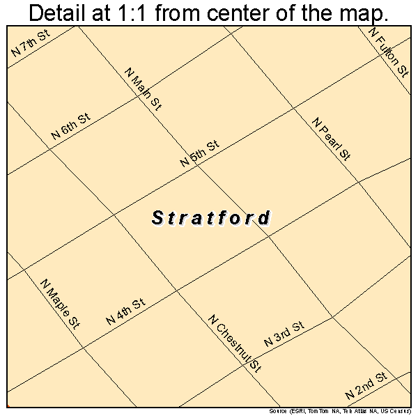 Stratford, Texas road map detail