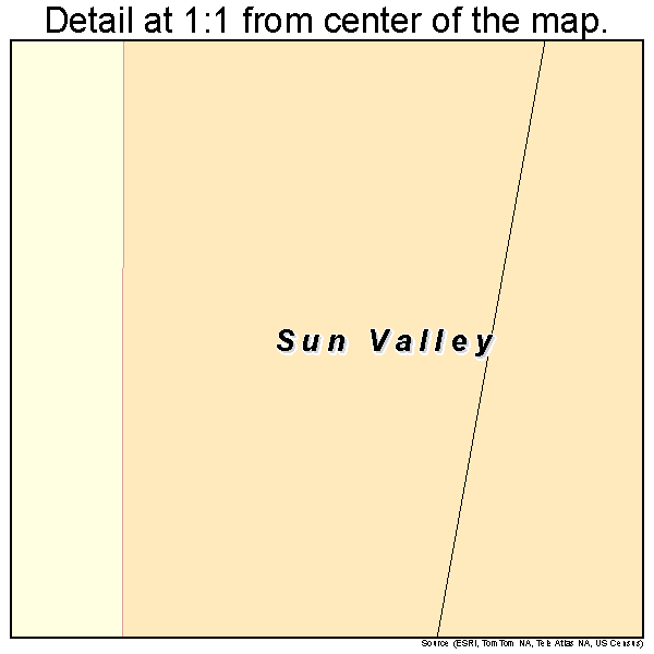 Sun Valley, Texas road map detail