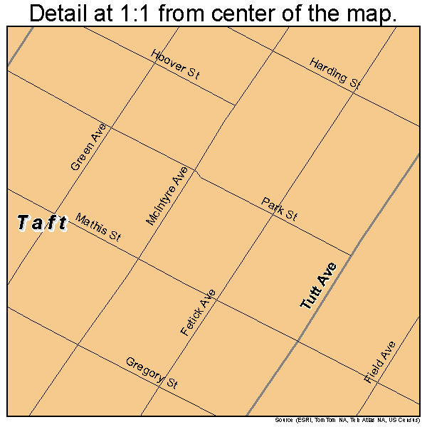 Taft, Texas road map detail