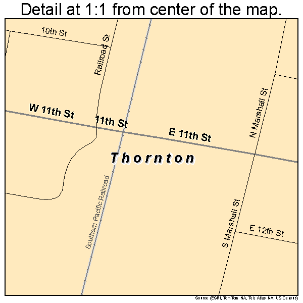 Thornton, Texas road map detail
