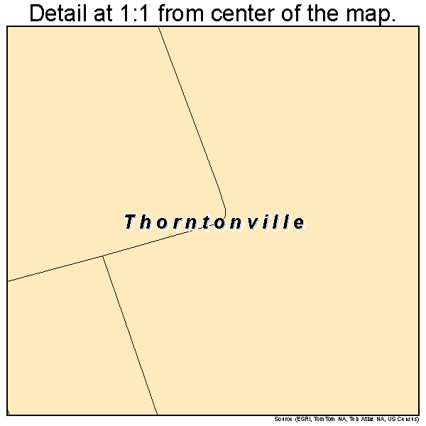 Thorntonville, Texas road map detail