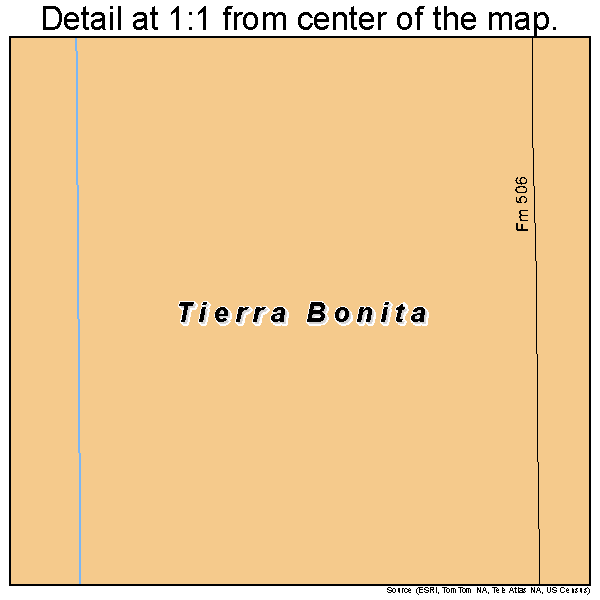 Tierra Bonita, Texas road map detail