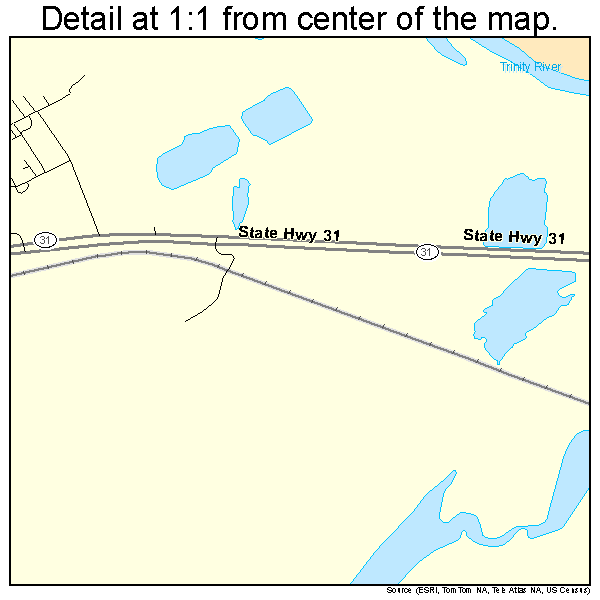 Trinidad, Texas road map detail