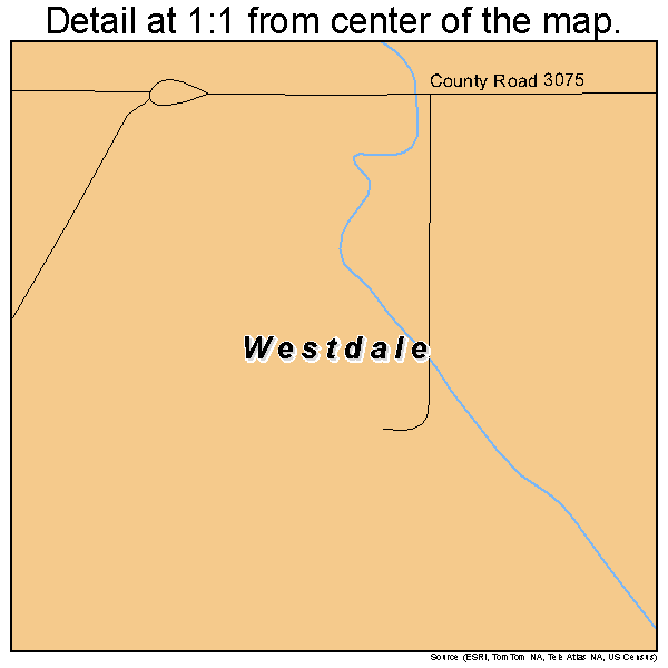 Westdale, Texas road map detail