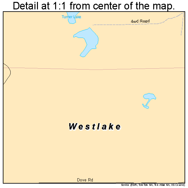 Westlake, Texas road map detail