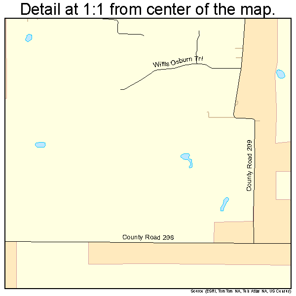 Weston, Texas road map detail