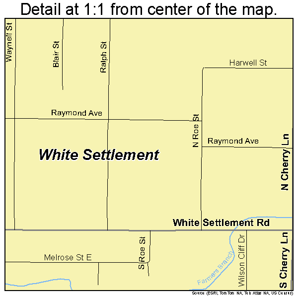 White Settlement, Texas road map detail