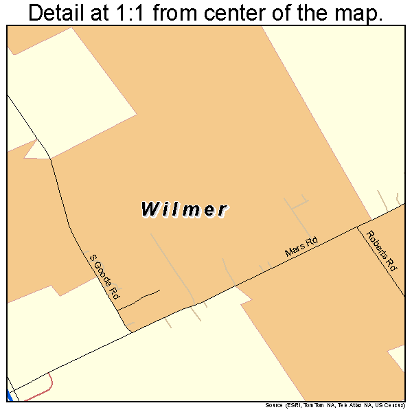 Wilmer, Texas road map detail