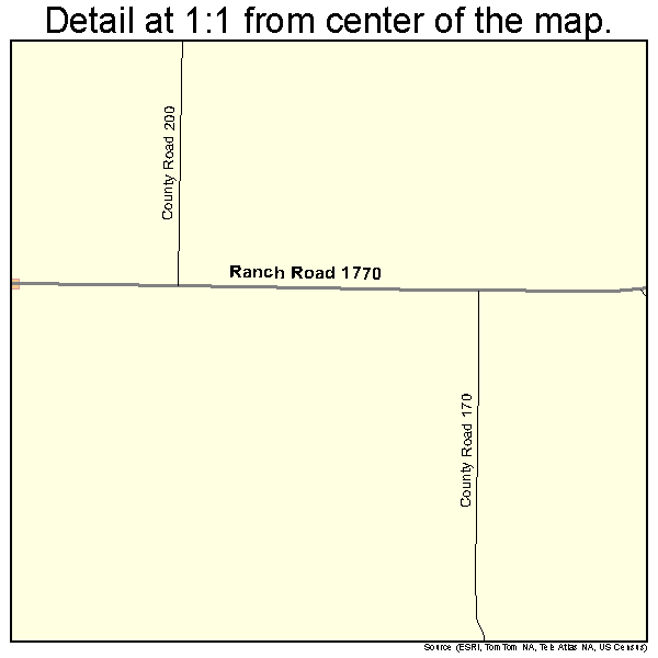 Winters, Texas road map detail