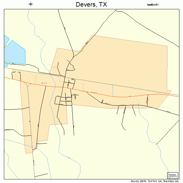 Devers, TX street map