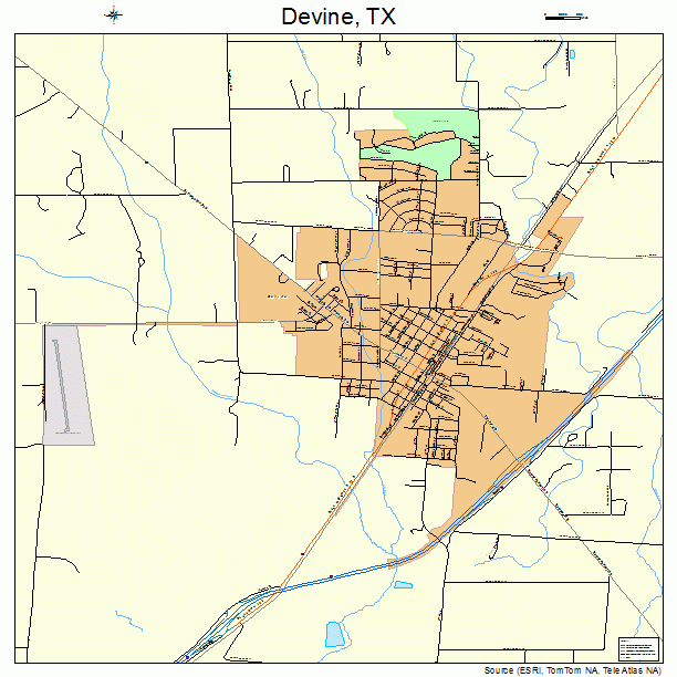 Devine, TX street map