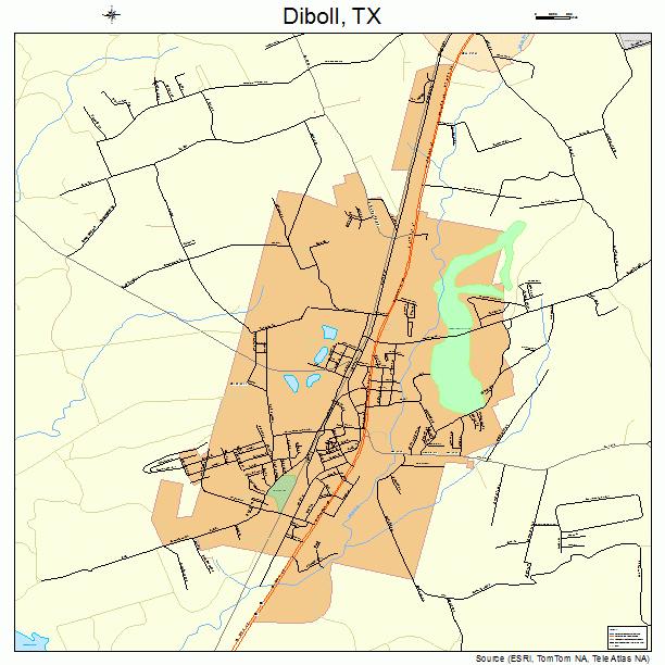 Diboll, TX street map