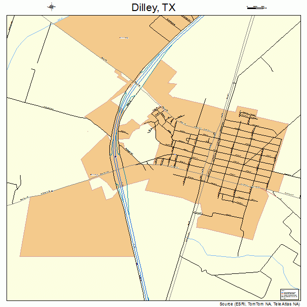 Dilley, TX street map