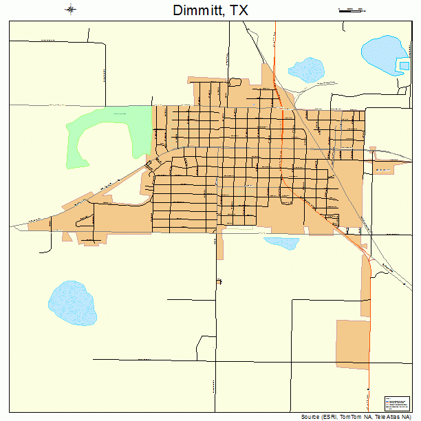 Dimmitt, TX street map