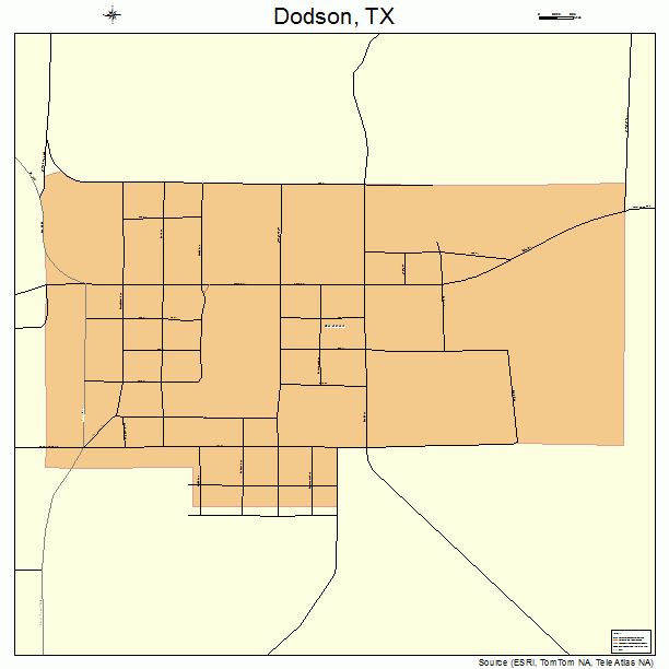 Dodson, TX street map