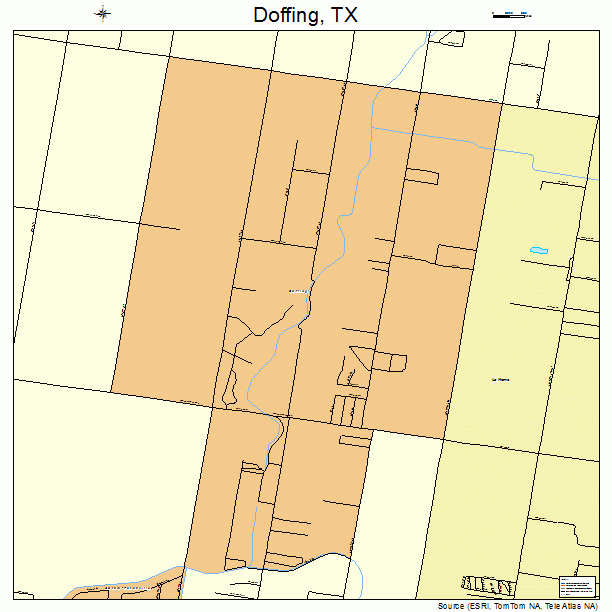 Doffing, TX street map