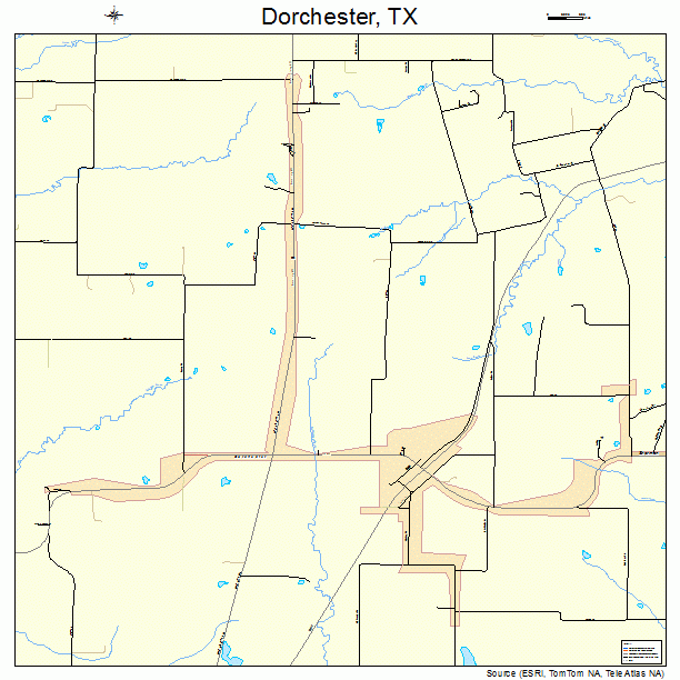 Dorchester, TX street map