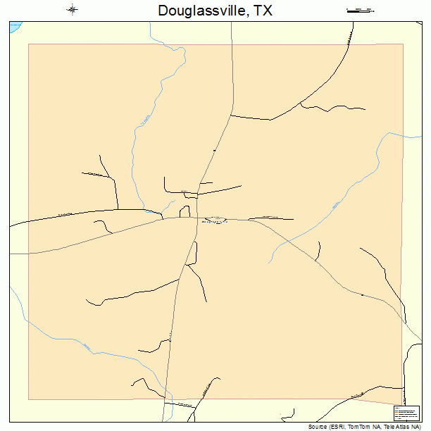 Douglassville, TX street map