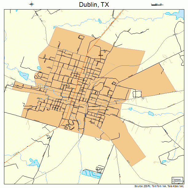 Dublin, TX street map