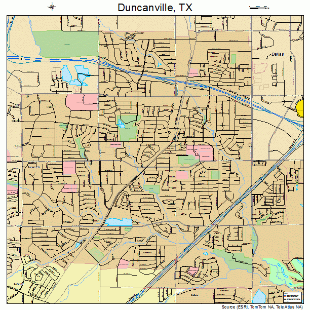 Duncanville, TX street map