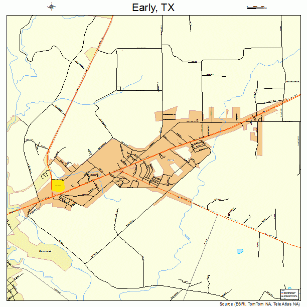 Early, TX street map