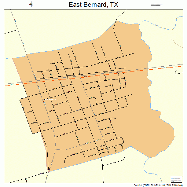 East Bernard, TX street map