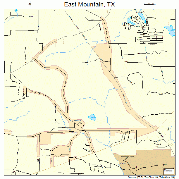 East Mountain, TX street map