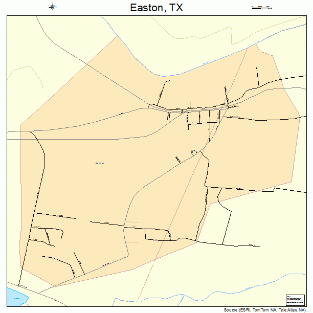 Easton, TX street map