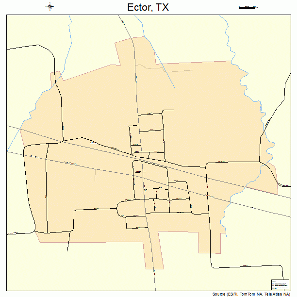 Ector, TX street map