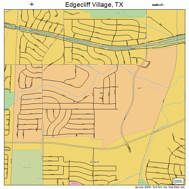Edgecliff Village, TX street map